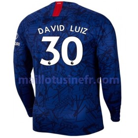 Maillot de Foot Chelsea DAVID LUIZ 32 Domicile 2019-20 Manches Longues